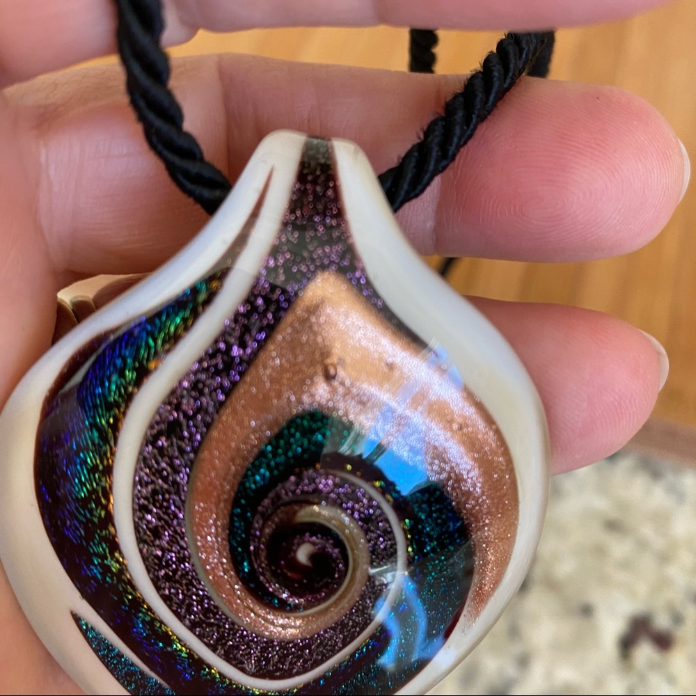 Murano Italian Glass Pendant Necklace